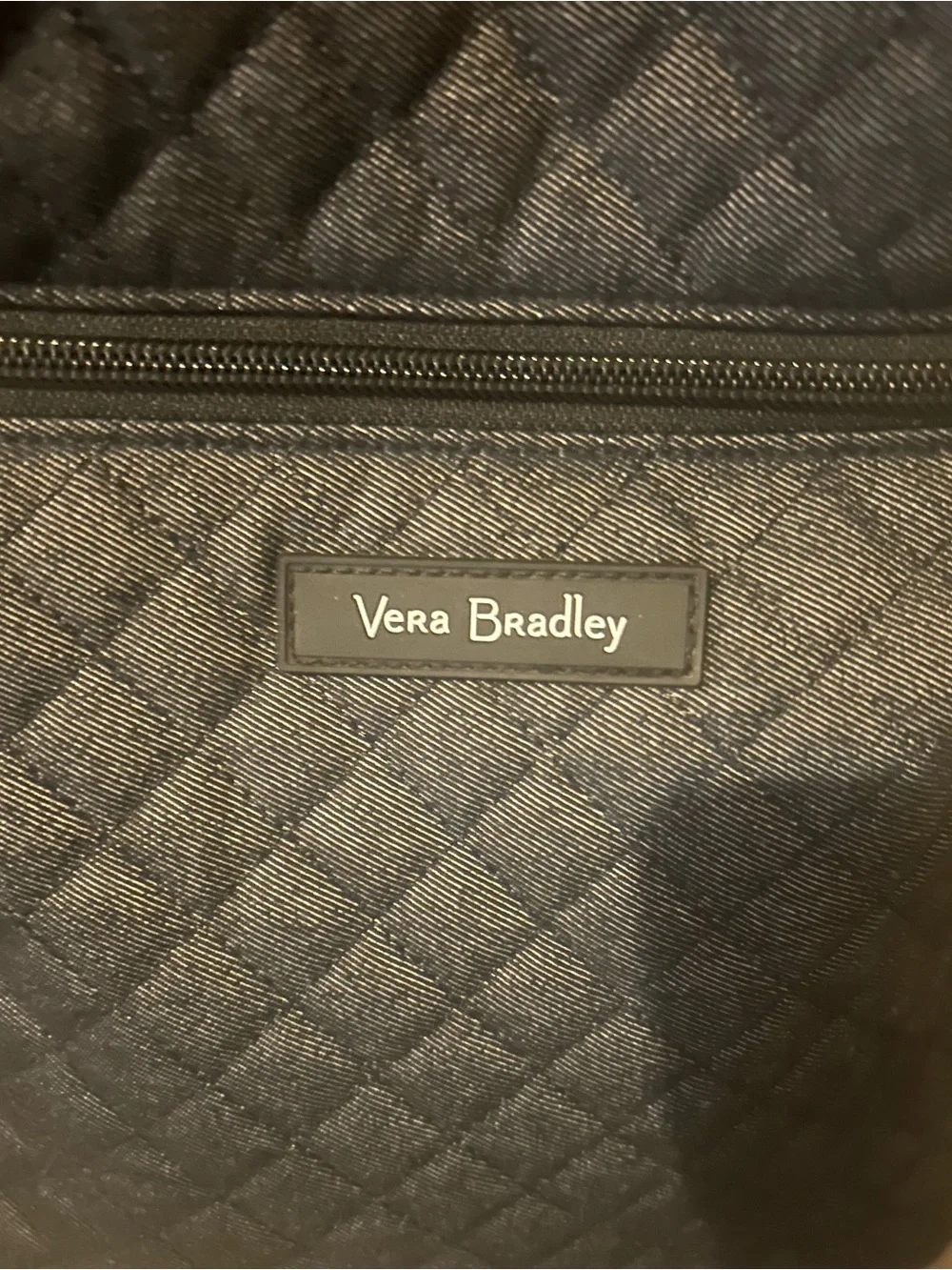 Vera Bradley Dark Grey metallic Quilted Daypack Backpack